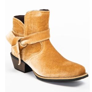 Justin Gypsy Women's Elana Wide Square Toe Velvet Booties